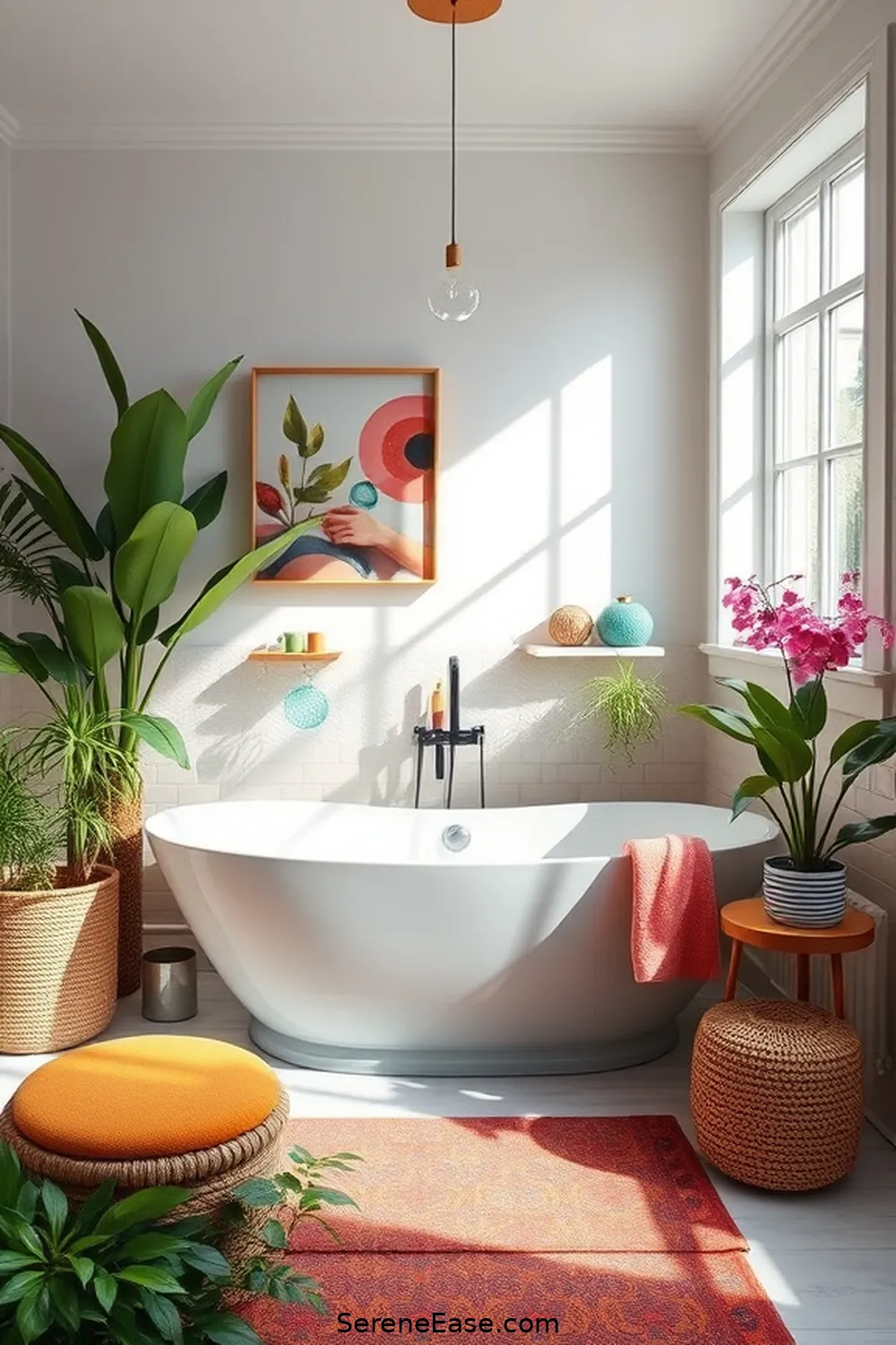 24 Ways to Infuse Bold and Bright Colors in Scandinavian Style Bathrooms 3 Statement Bathtubs for 24 Ways to Infuse Bold and Bright Colors in Scandinavian Style Bathrooms
