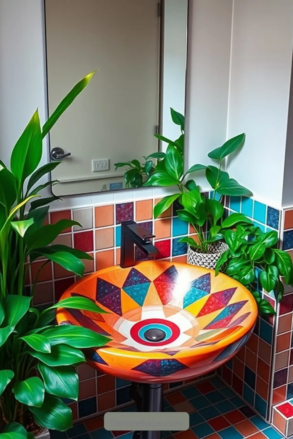 24 Ways to Infuse Bold and Bright Colors in Scandinavian Style Bathrooms 15 Unique Sink Designs for 24 Ways to Infuse Bold and Bright Colors in Scandinavian Style Bathrooms