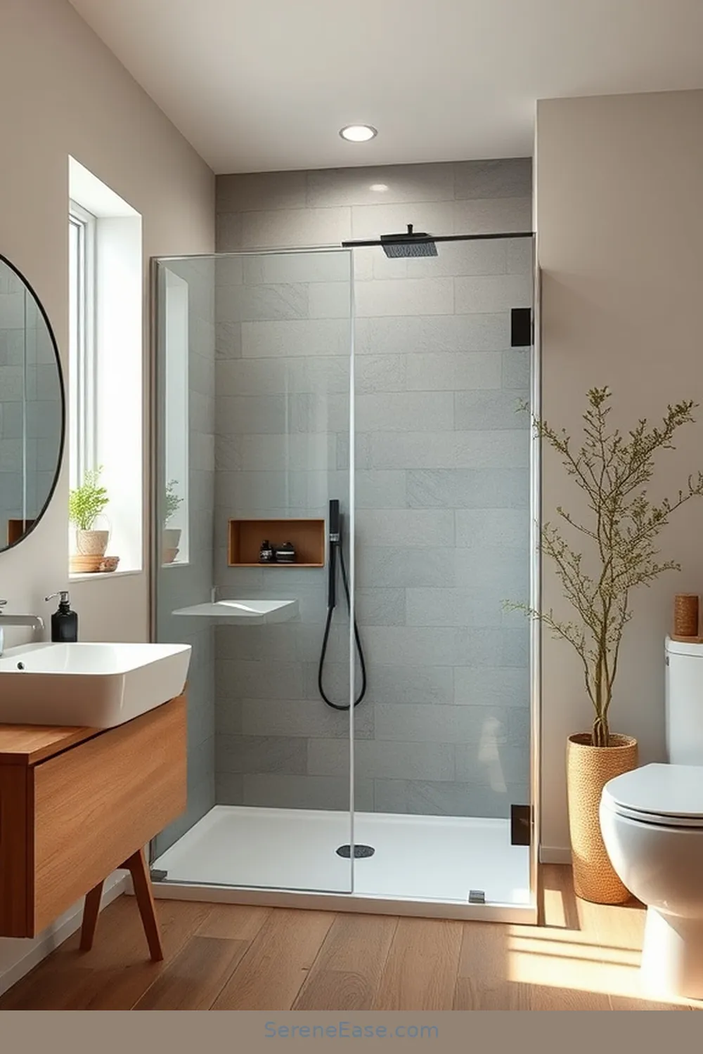 24 Ways to Use Neutral Tones in Scandinavian Style Bathrooms 11 Incorporate Glass Shower Enclosures for 24 Ways to Use Neutral Tones in Scandinavian Style Bathrooms