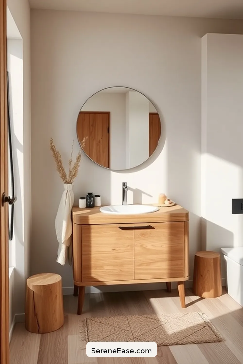 24 Ways to Use Neutral Tones in Scandinavian Style Bathrooms 3 Incorporate Natural Wood Elements for 24 Ways to Use Neutral Tones in Scandinavian Style Bathrooms