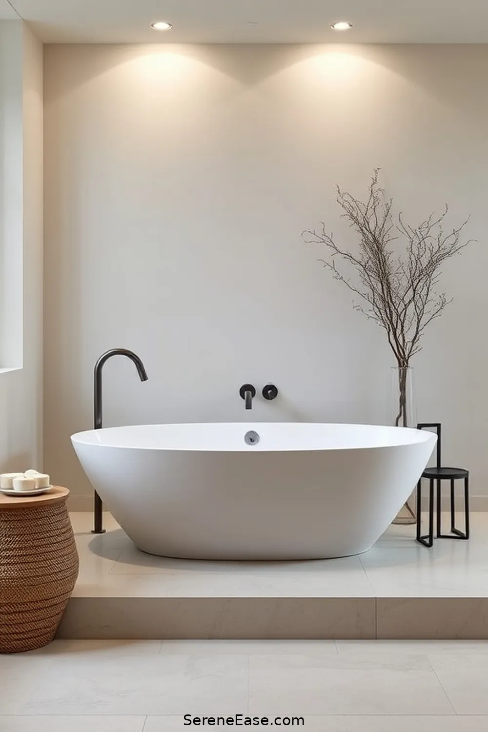 24 Ways to Use Neutral Tones in Scandinavian Style Bathrooms 18 Incorporate a Freestanding Bathtub for 24 Ways to Use Neutral Tones in Scandinavian Style Bathrooms
