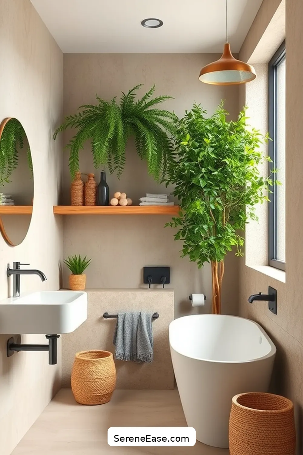 24 Ways to Use Neutral Tones in Scandinavian Style Bathrooms 9 Integrate Earthy Stone Accents for 24 Ways to Use Neutral Tones in Scandinavian Style Bathrooms