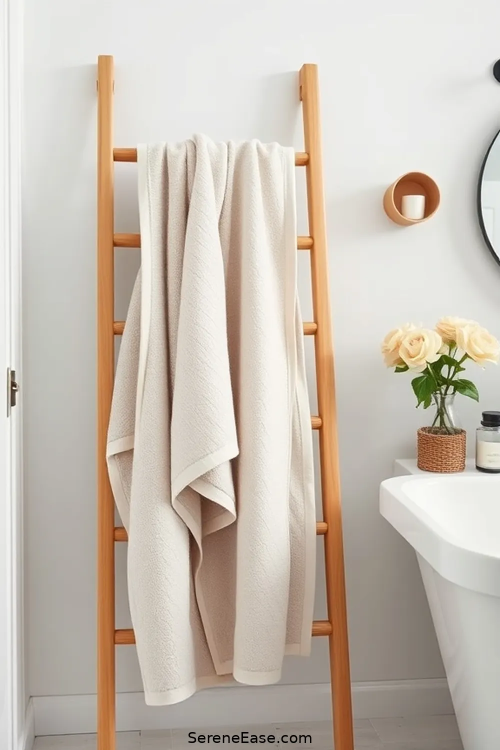 24 Ways to Use Neutral Tones in Scandinavian Style Bathrooms 22 Integrate Neutral-Colored Towels for 24 Ways to Use Neutral Tones in Scandinavian Style Bathrooms