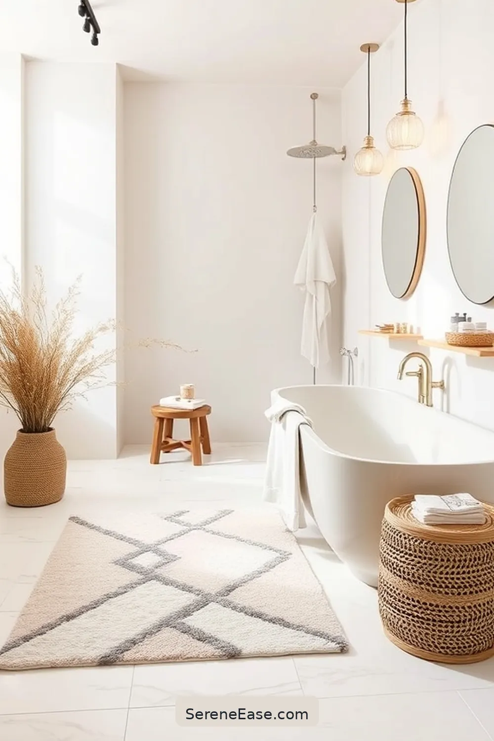 24 Ways to Use Neutral Tones in Scandinavian Style Bathrooms 17 Select Neutral-Colored Bath Mats for 24 Ways to Use Neutral Tones in Scandinavian Style Bathrooms