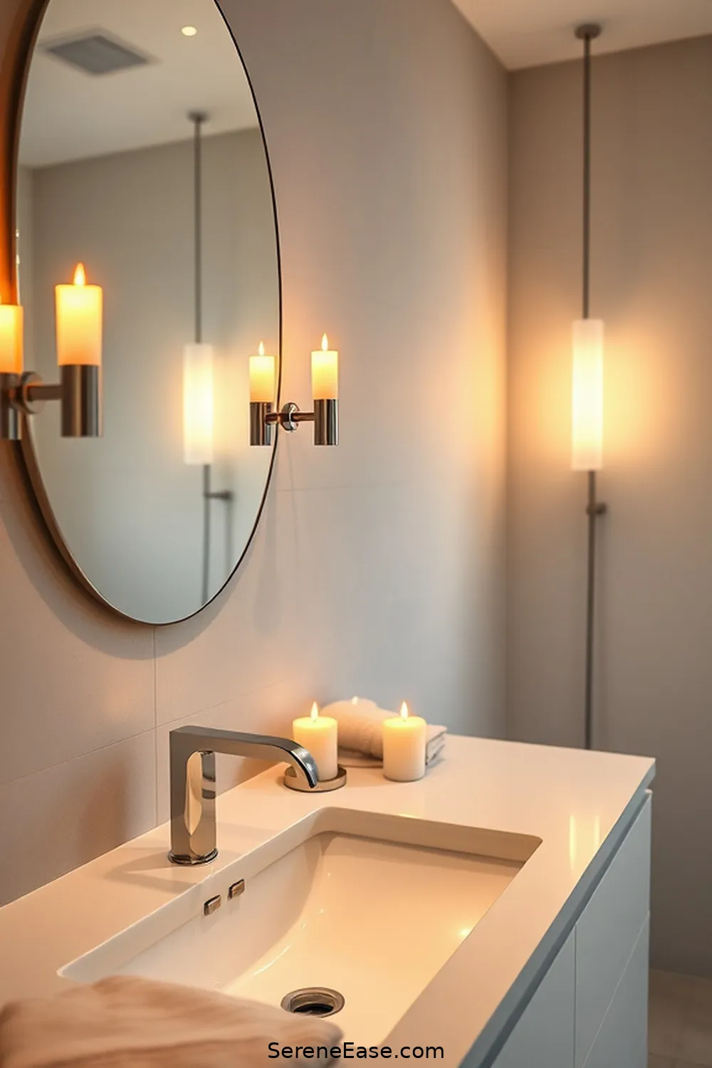 24 Ways to Use Neutral Tones in Scandinavian Style Bathrooms 8 Select Soft Lighting Options for 24 Ways to Use Neutral Tones in Scandinavian Style Bathrooms