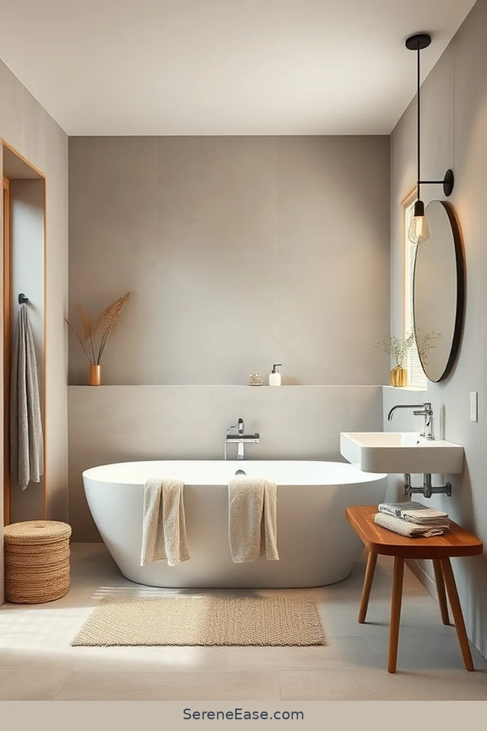 24 Ways to Use Neutral Tones in Scandinavian Style Bathrooms 10 Use Neutral-Colored Paint for 24 Ways to Use Neutral Tones in Scandinavian Style Bathrooms
