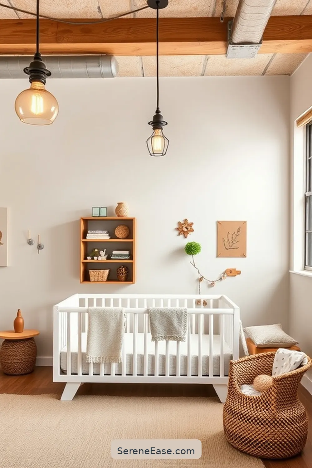 24 Ways to Use Neutral Tones in an Industrial Style Nursery 9 Incorporate Vintage Industrial Lighting for 24 Ways to Use Neutral Tones in an Industrial Style Nursery