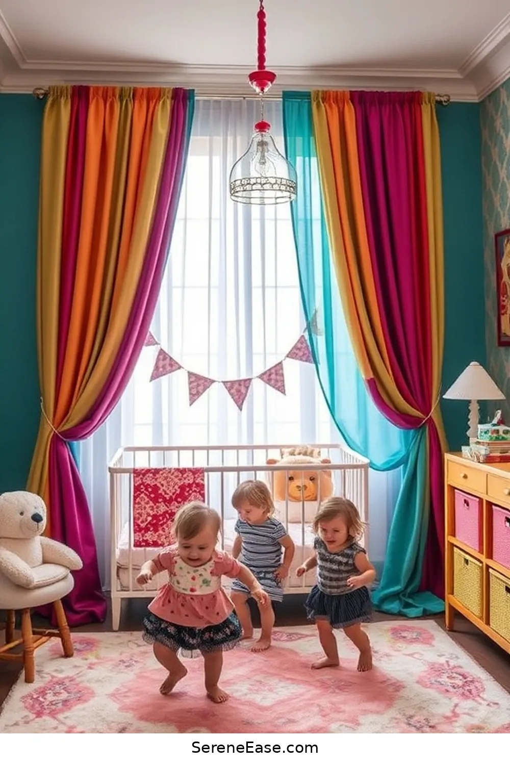 25 Essential Elements for a Bold Bright Bohemian Nursery Style 13 Colorful Curtains for 25 Essential Elements for a Bold Bright Bohemian Nursery Style