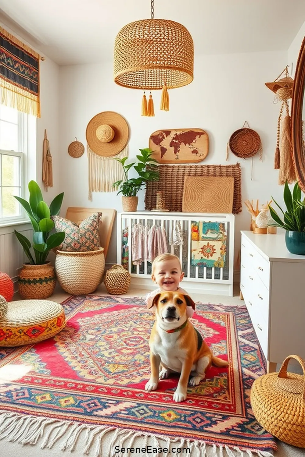 25 Essential Elements for a Bold Bright Bohemian Nursery Style 21 Global-Inspired Decor for 25 Essential Elements for a Bold Bright Bohemian Nursery Style