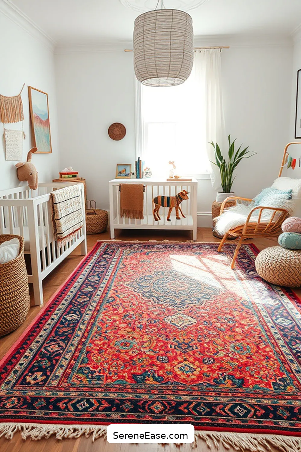 25 Essential Elements for a Bold Bright Bohemian Nursery Style 4 Layered Rugs for 25 Essential Elements for a Bold Bright Bohemian Nursery Style