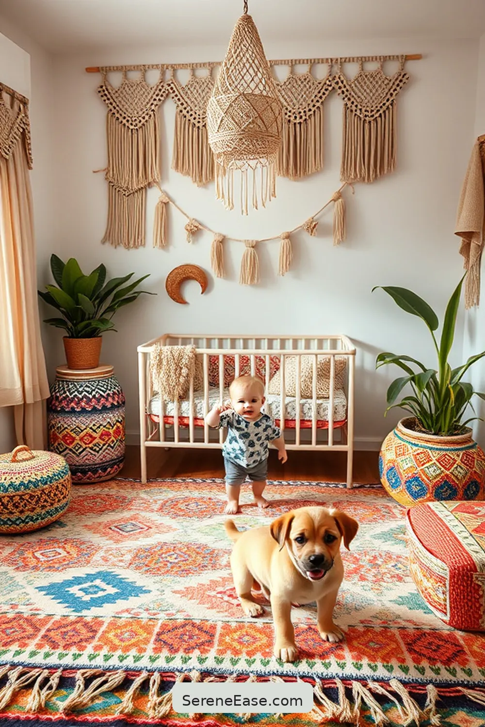 25 Essential Elements for a Bold Bright Bohemian Nursery Style 6 Macramé Accents for 25 Essential Elements for a Bold Bright Bohemian Nursery Style