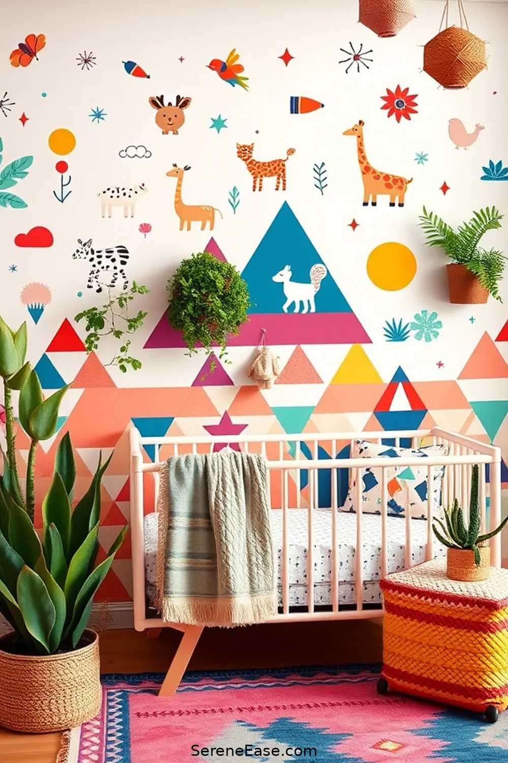 25 Essential Elements for a Bold Bright Bohemian Nursery Style 19 Playful Wall Decals for 25 Essential Elements for a Bold Bright Bohemian Nursery Style