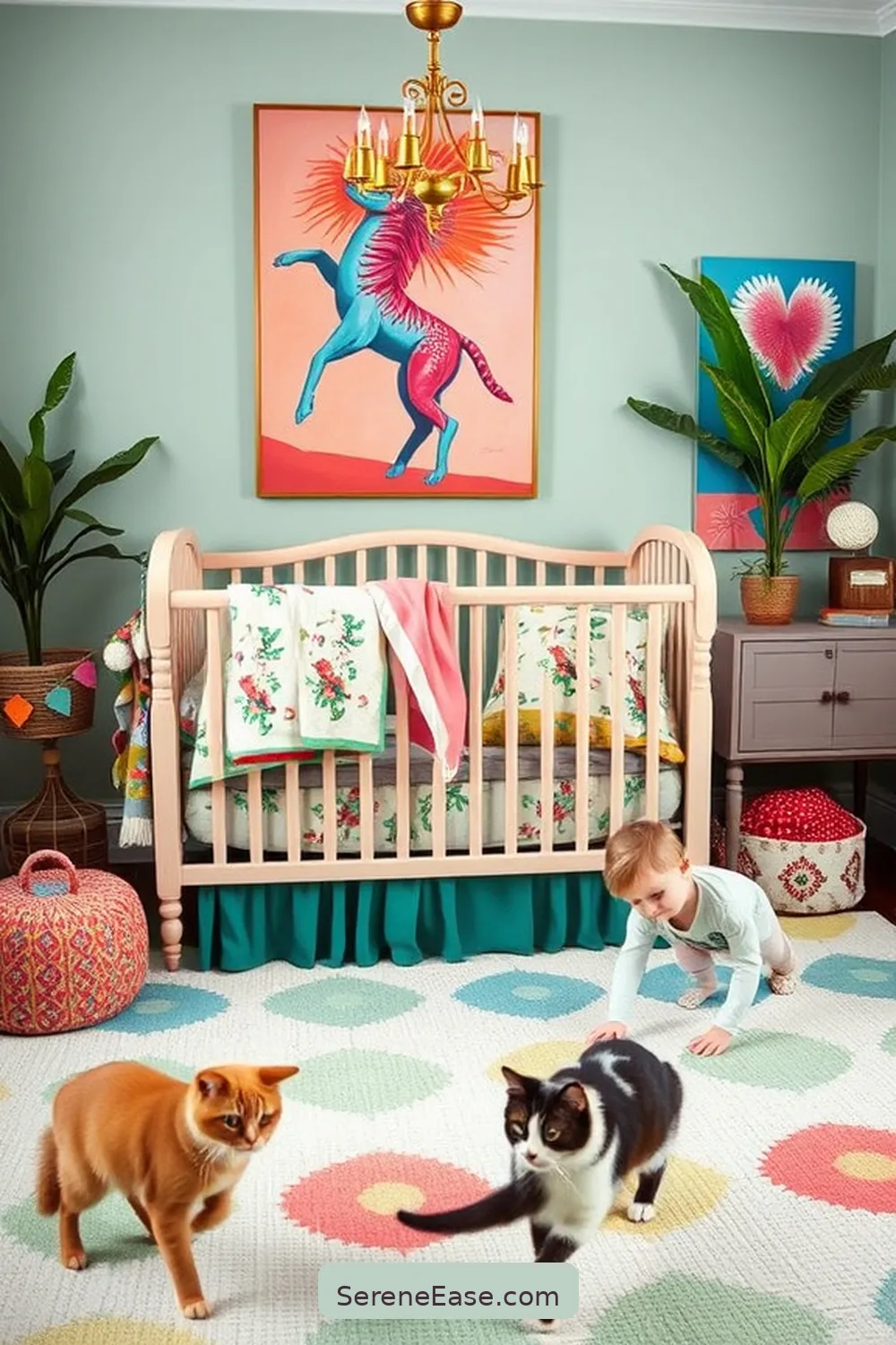 25 Essential Elements for a Bold Bright Bohemian Nursery Style 9 Statement Crib for 25 Essential Elements for a Bold Bright Bohemian Nursery Style