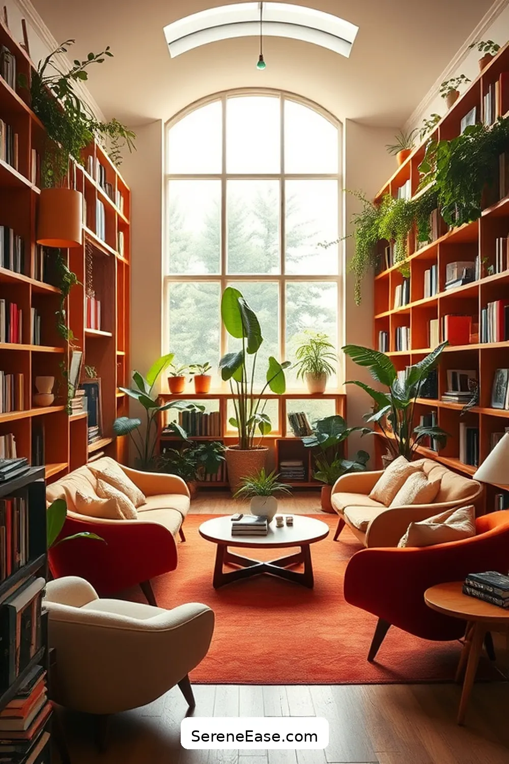 25 Essentials for a Bold and Bright Mid-Century Modern Library Style 6 Add Organic Shapes and Forms for 25 Essentials for a Bold and Bright Mid-Century Modern Library Style