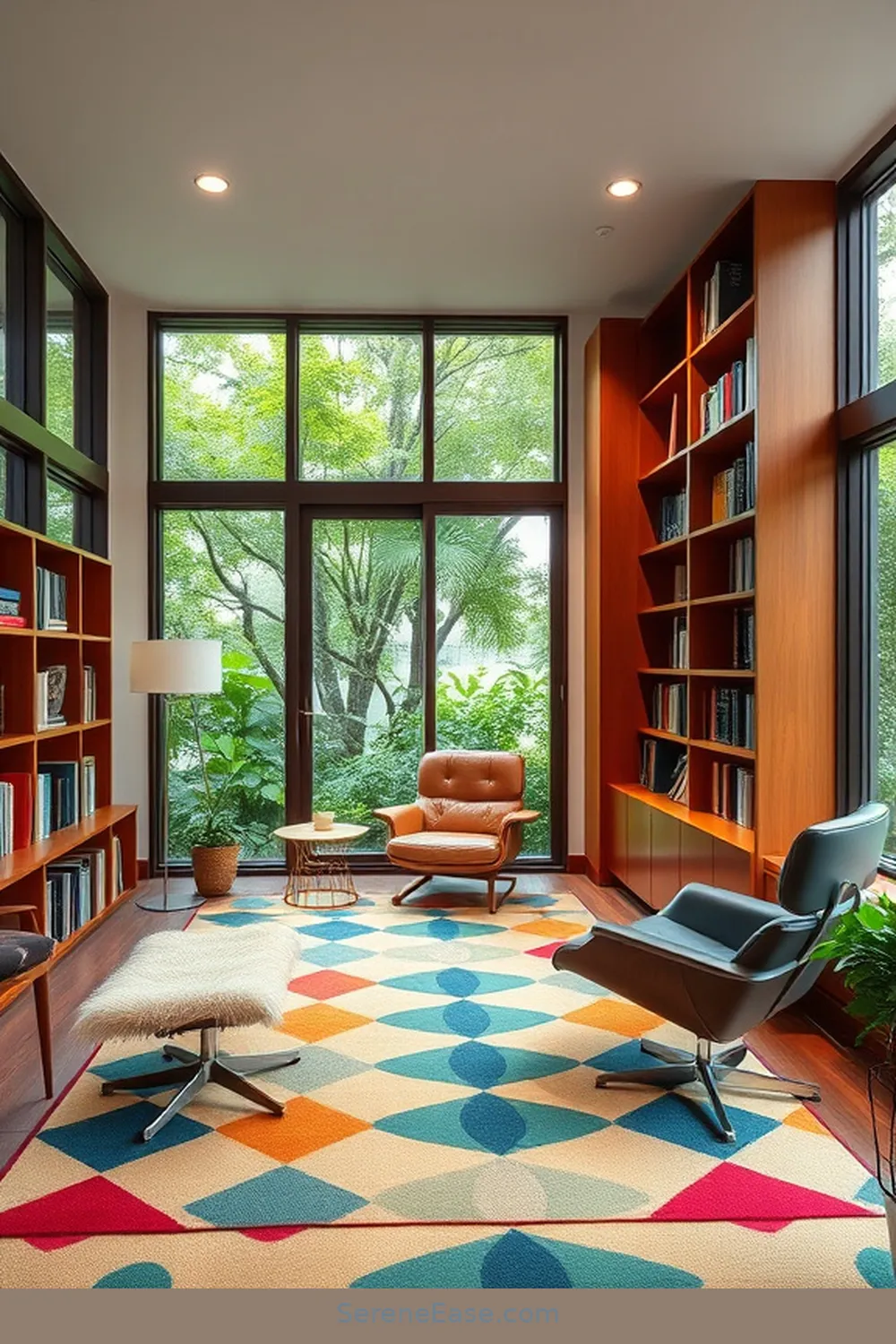 25 Essentials for a Bold and Bright Mid-Century Modern Library Style 4 Select Iconic Mid-Century Furniture for 25 Essentials for a Bold and Bright Mid-Century Modern Library Style