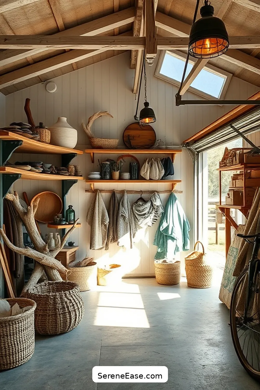 25 Monochromatic Coastal Style Ideas for Your Garage 9 Driftwood Details for Rustic Charm for 25 Monochromatic Coastal Style Ideas for Your Garage