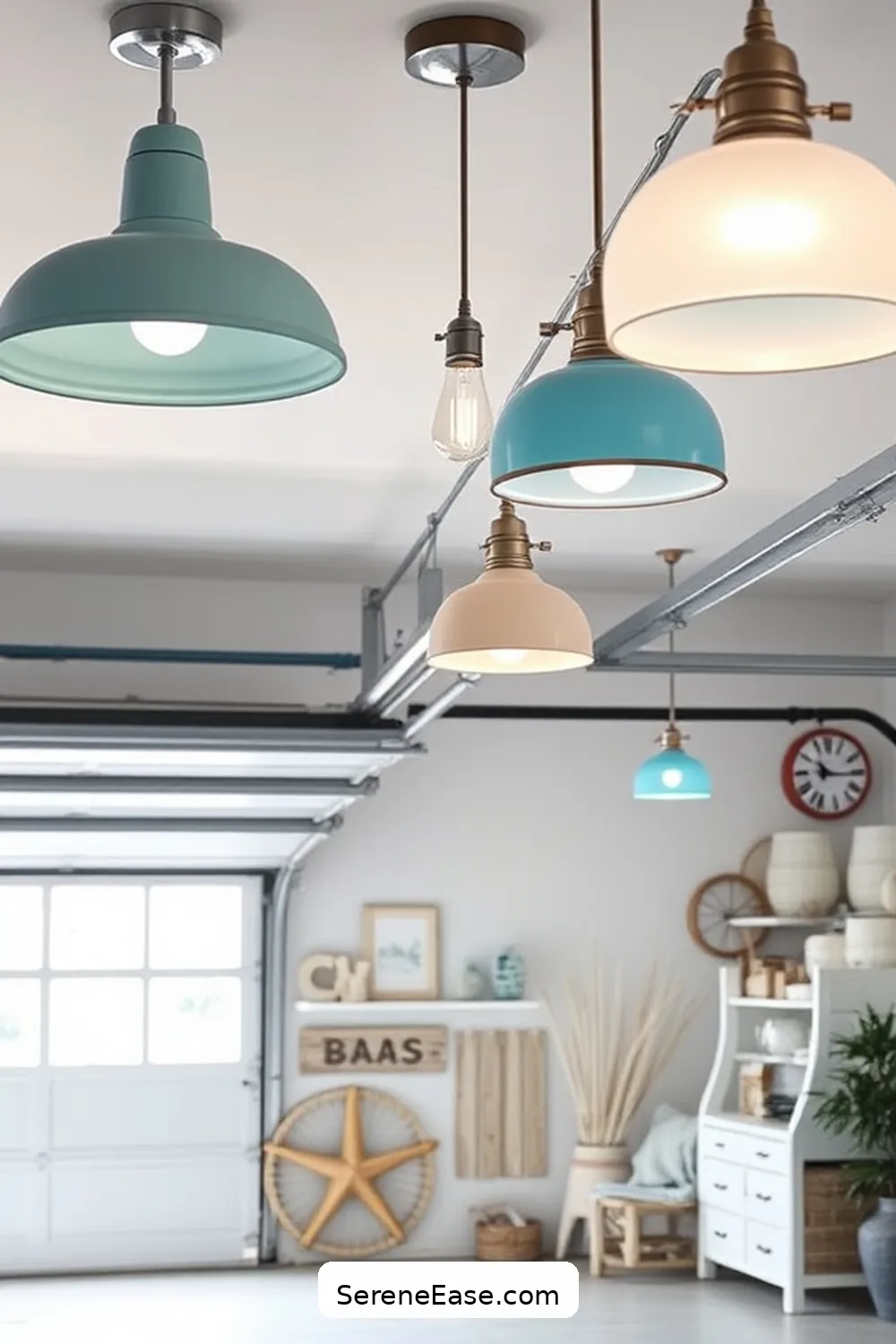 25 Monochromatic Coastal Style Ideas for Your Garage 10 Light Fixtures With a Beachy Vibe for 25 Monochromatic Coastal Style Ideas for Your Garage