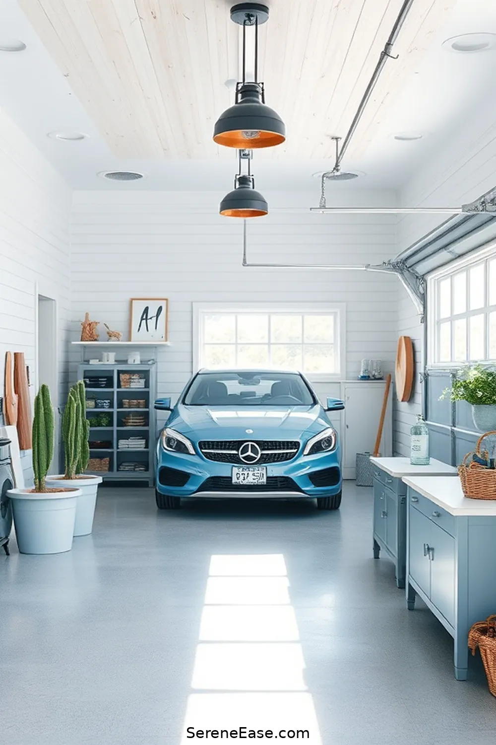 25 Monochromatic Coastal Style Ideas for Your Garage 3 Soft Blue Accents to Enhance Serenity for 25 Monochromatic Coastal Style Ideas for Your Garage