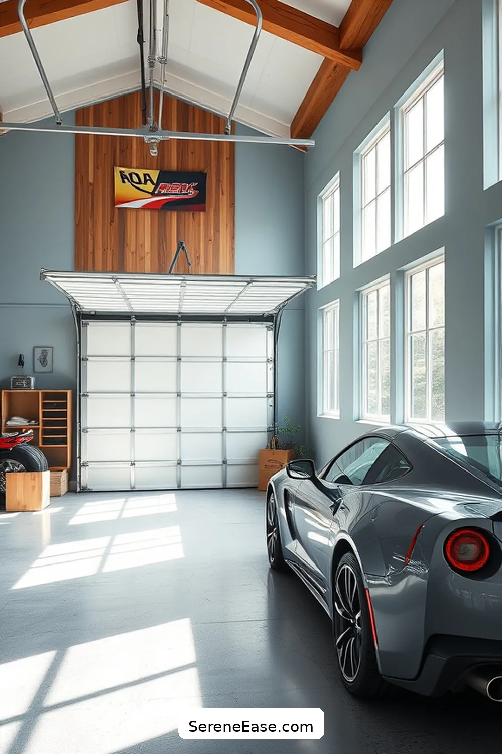 25 Monochromatic Coastal Style Ideas for Your Garage 24 Subdued Wall Paint for a Calming Effect for 25 Monochromatic Coastal Style Ideas for Your Garage