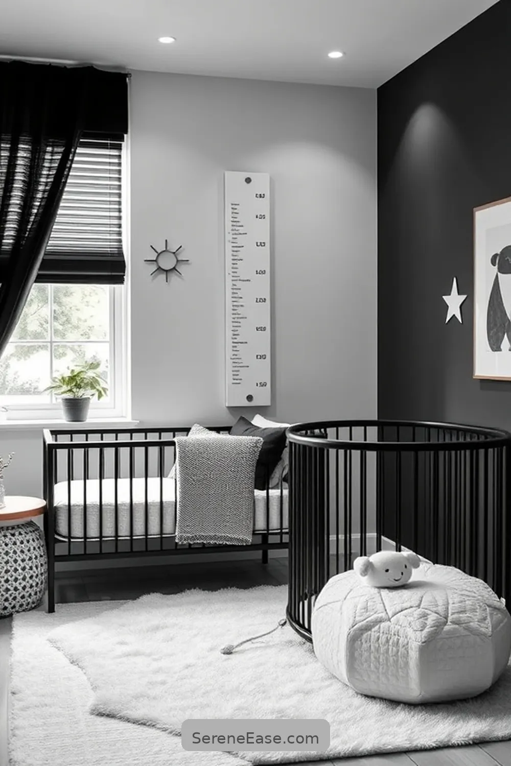 25 Must-Have Elements for a Black and White Modern Farmhouse Style Nursery 24 Growth Chart for 25 Must-Have Elements for a Black and White Modern Farmhouse Style Nursery