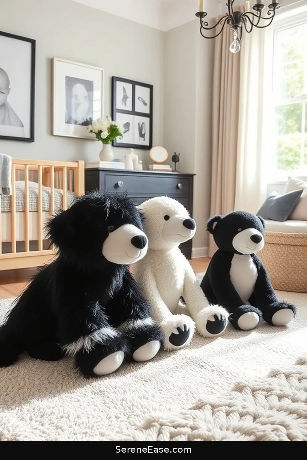 25 Must-Have Elements for a Black and White Modern Farmhouse Style Nursery 19 Playful Stuffed Animals for 25 Must-Have Elements for a Black and White Modern Farmhouse Style Nursery