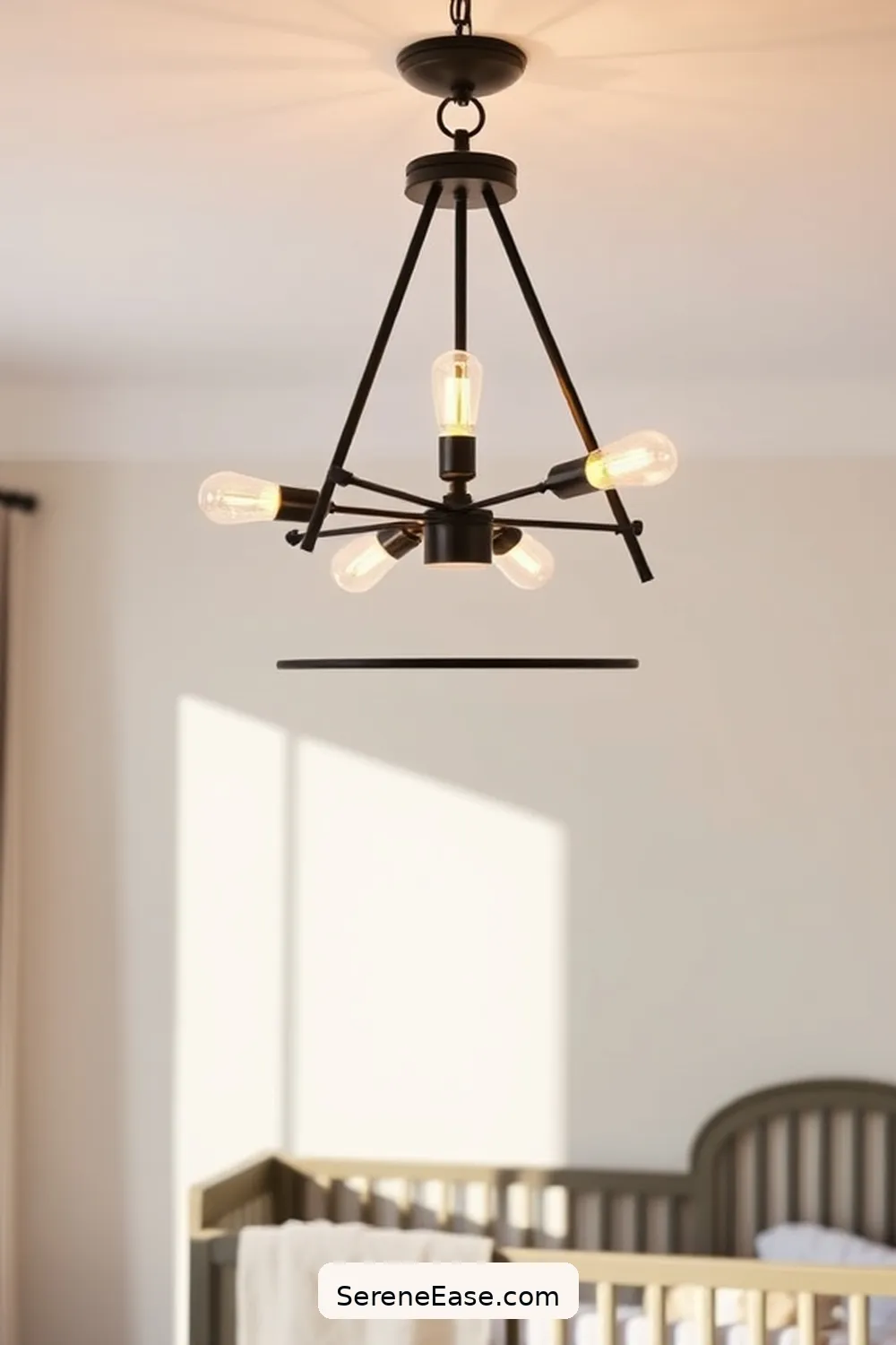 25 Must-Have Elements for a Black and White Modern Farmhouse Style Nursery 11 Statement Lighting Fixture for 25 Must-Have Elements for a Black and White Modern Farmhouse Style Nursery