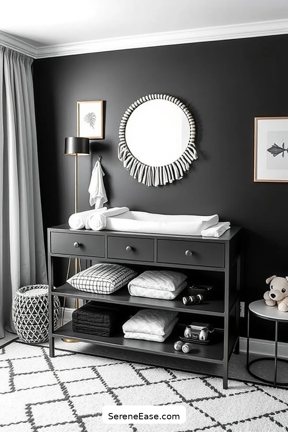 25 Must-Have Elements for a Black and White Modern Farmhouse Style Nursery 5 Stylish Changing Table for 25 Must-Have Elements for a Black and White Modern Farmhouse Style Nursery