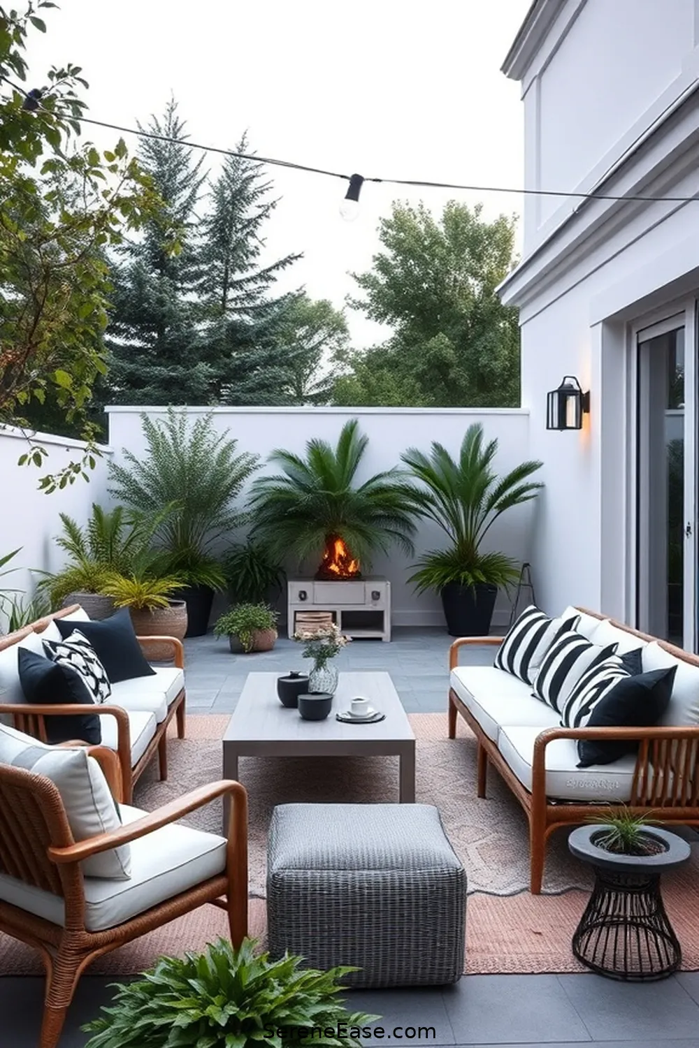 25 Stunning Black and White Scandinavian Outdoor Patio Ideas 19 Black and White Outdoor Cushions for 25 Stunning Black and White Scandinavian Outdoor Patio Ideas