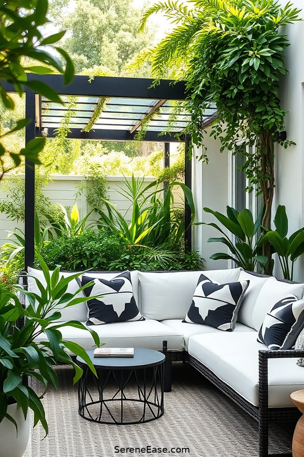 25 Stunning Black and White Scandinavian Outdoor Patio Ideas 10 Black and White Throw Pillows for 25 Stunning Black and White Scandinavian Outdoor Patio Ideas