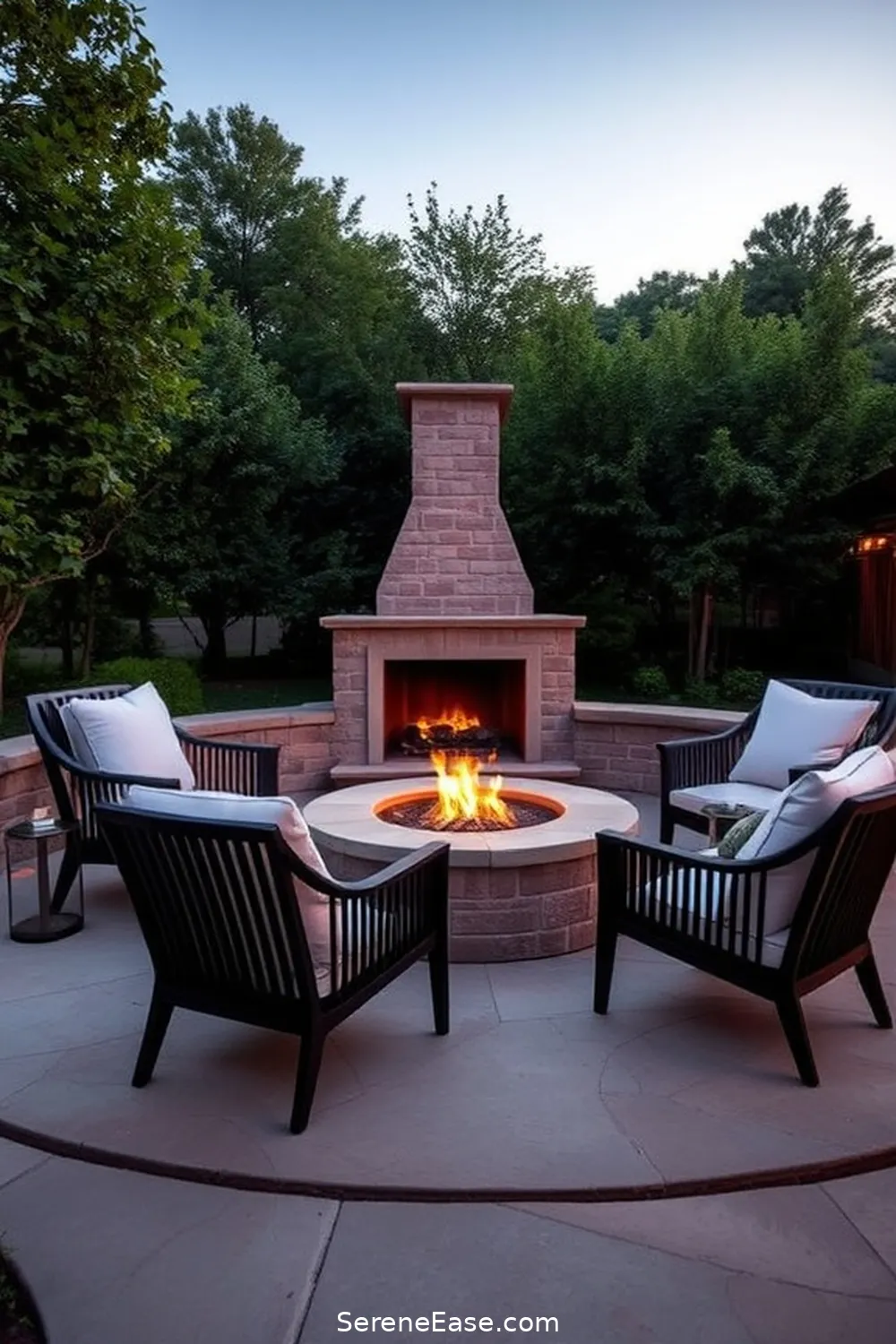 25 Stunning Black and White Scandinavian Outdoor Patio Ideas 4 Cozy Fire Pit Area for 25 Stunning Black and White Scandinavian Outdoor Patio Ideas