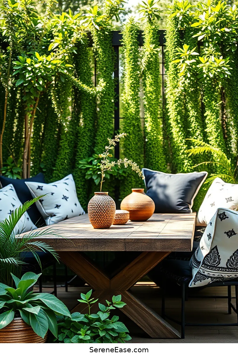 25 Stunning Black and White Scandinavian Outdoor Patio Ideas 11 Rustic Wooden Tables for 25 Stunning Black and White Scandinavian Outdoor Patio Ideas