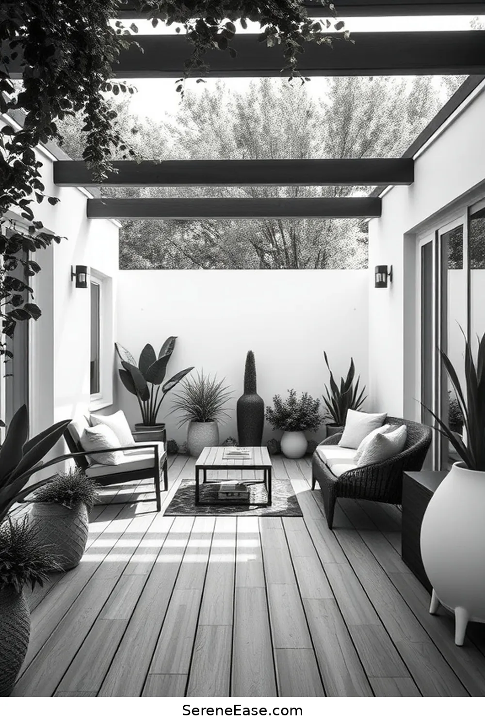 25 Stunning Black and White Scandinavian Outdoor Patio Ideas 12 Simple Decking Solutions for 25 Stunning Black and White Scandinavian Outdoor Patio Ideas