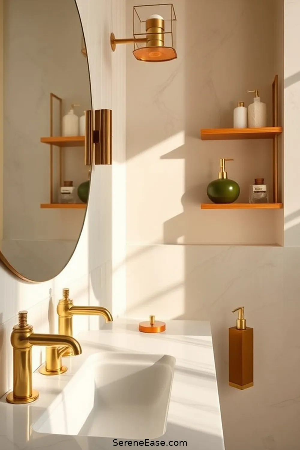 25 Stunning Metallic Accents for a Mid-Century Modern Bathroom 16 Bronze Bathroom Accessories for 25 Stunning Metallic Accents for a Mid-Century Modern Bathroom