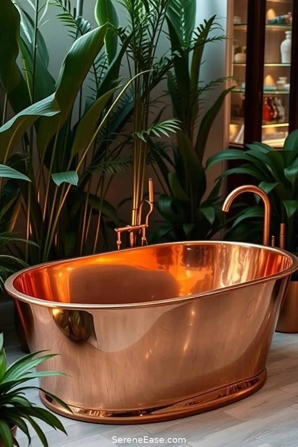 25 Stunning Metallic Accents for a Mid-Century Modern Bathroom 4 Copper Bathtub for 25 Stunning Metallic Accents for a Mid-Century Modern Bathroom