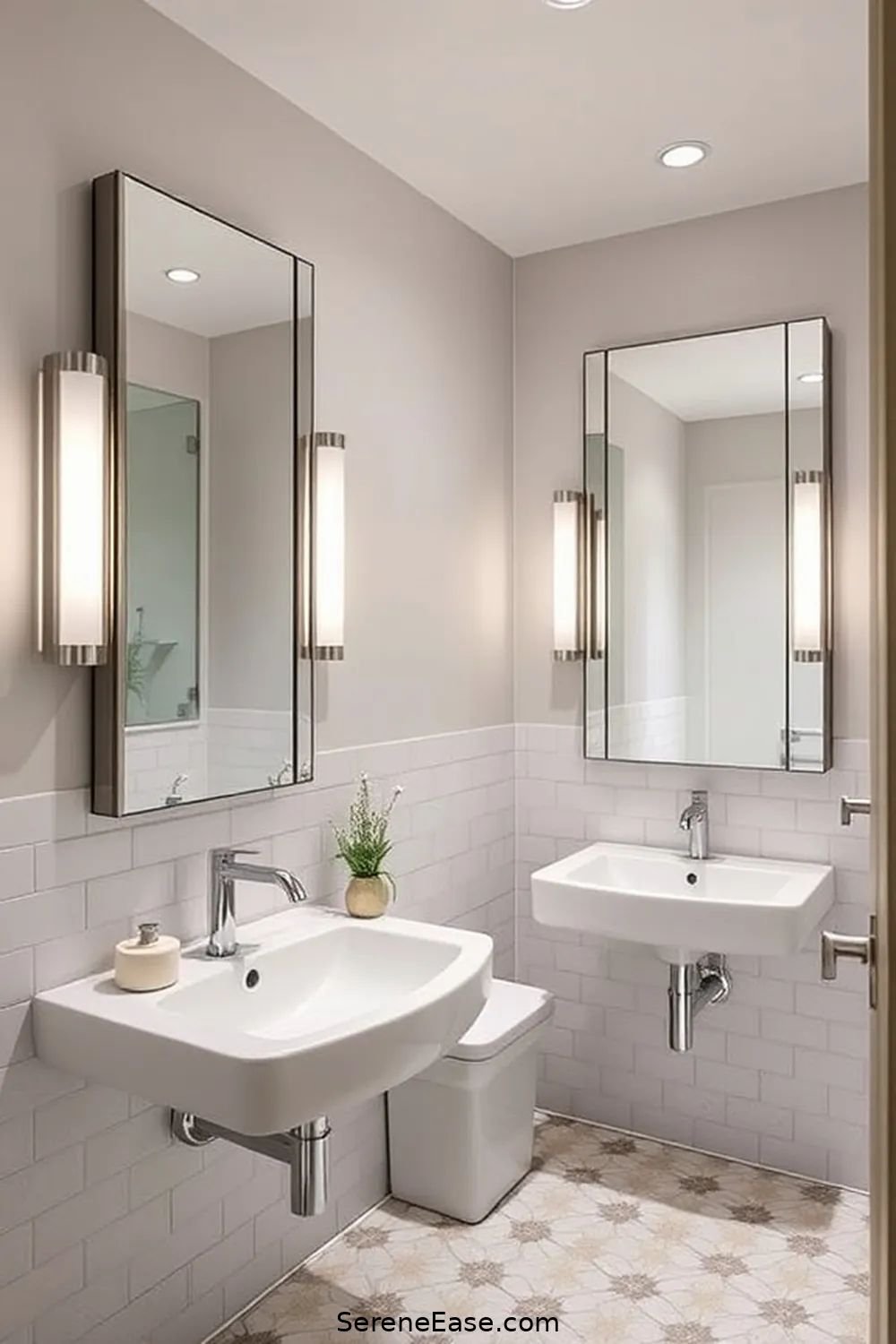 25 Stunning Metallic Accents for a Mid-Century Modern Bathroom 17 Mirrored Medicine Cabinets for 25 Stunning Metallic Accents for a Mid-Century Modern Bathroom