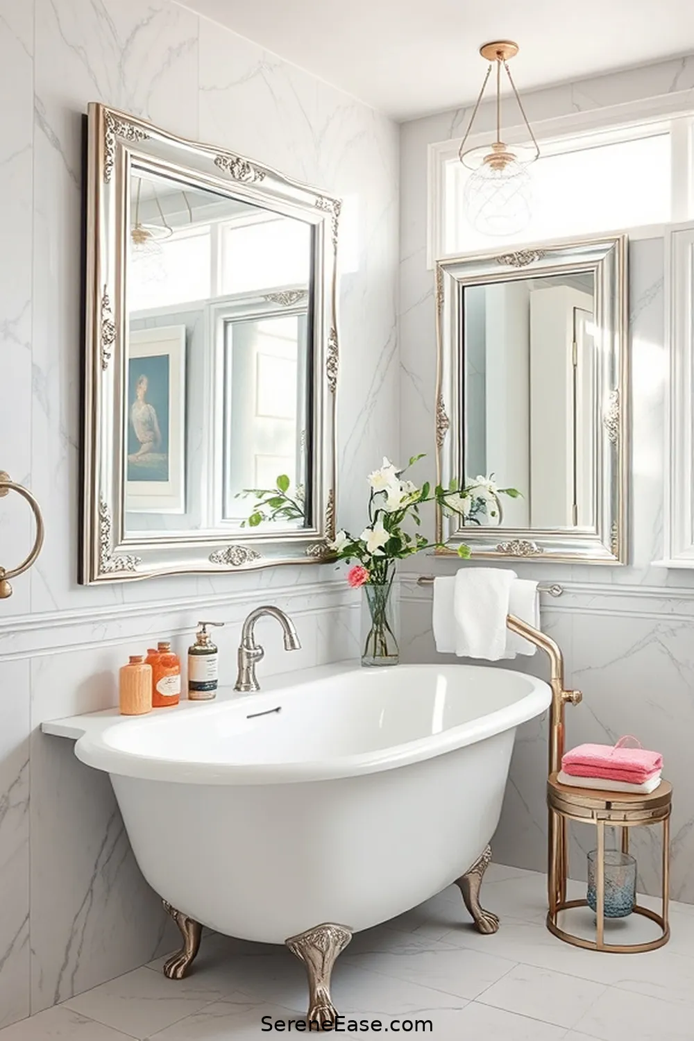 25 Stunning Metallic Accents for a Mid-Century Modern Bathroom 24 Silver Picture Frames for 25 Stunning Metallic Accents for a Mid-Century Modern Bathroom
