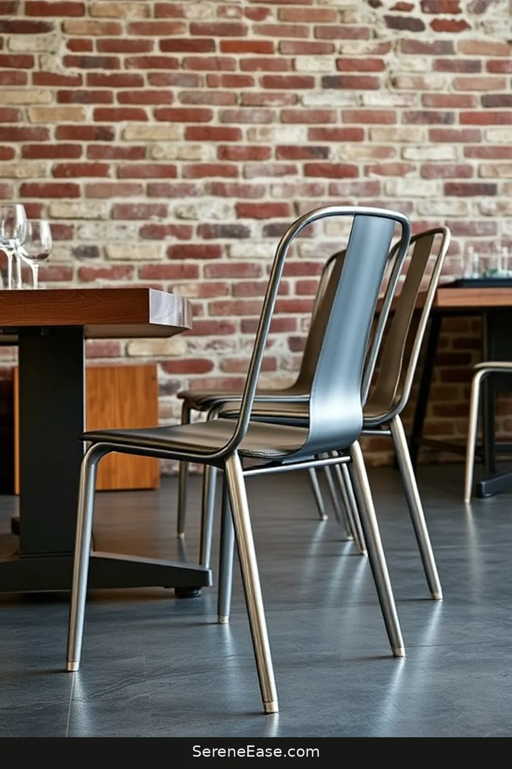 25 Stunning Metallic Accents to Elevate Industrial Dining Room Style 7 Aluminum Dining Chairs for 25 Stunning Metallic Accents to Elevate Industrial Dining Room Style