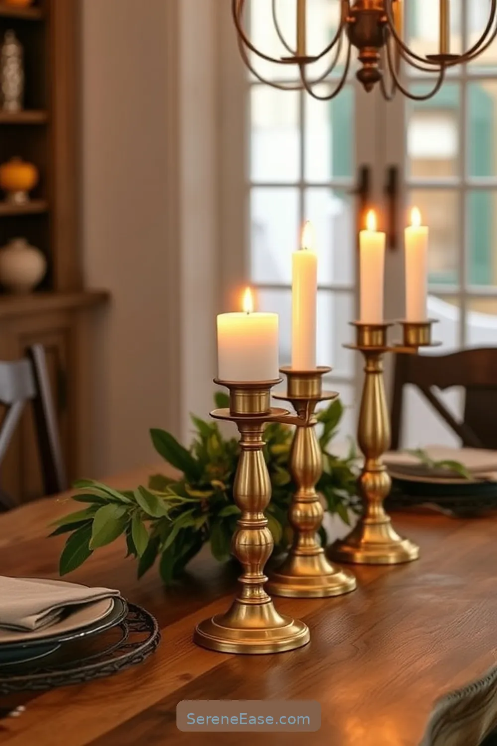 25 Stunning Metallic Accents to Elevate Industrial Dining Room Style 5 Brass Candle Holders for 25 Stunning Metallic Accents to Elevate Industrial Dining Room Style