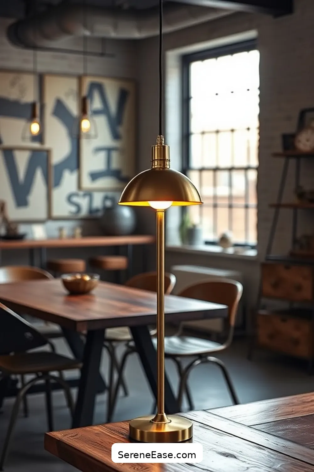 25 Stunning Metallic Accents to Elevate Industrial Dining Room Style 16 Brass Table Lamps for 25 Stunning Metallic Accents to Elevate Industrial Dining Room Style