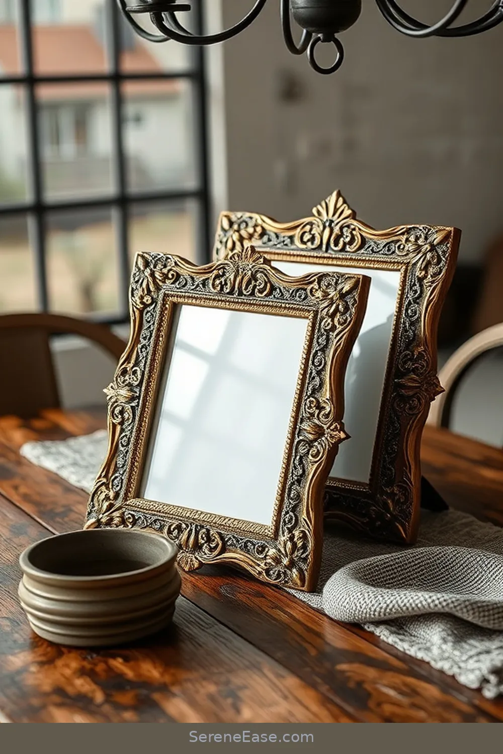25 Stunning Metallic Accents to Elevate Industrial Dining Room Style 22 Bronze Picture Frames for 25 Stunning Metallic Accents to Elevate Industrial Dining Room Style