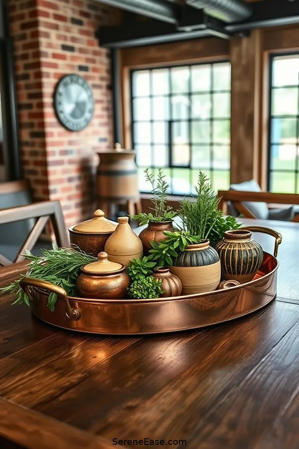 25 Stunning Metallic Accents to Elevate Industrial Dining Room Style 4 Copper Serving Trays for 25 Stunning Metallic Accents to Elevate Industrial Dining Room Style
