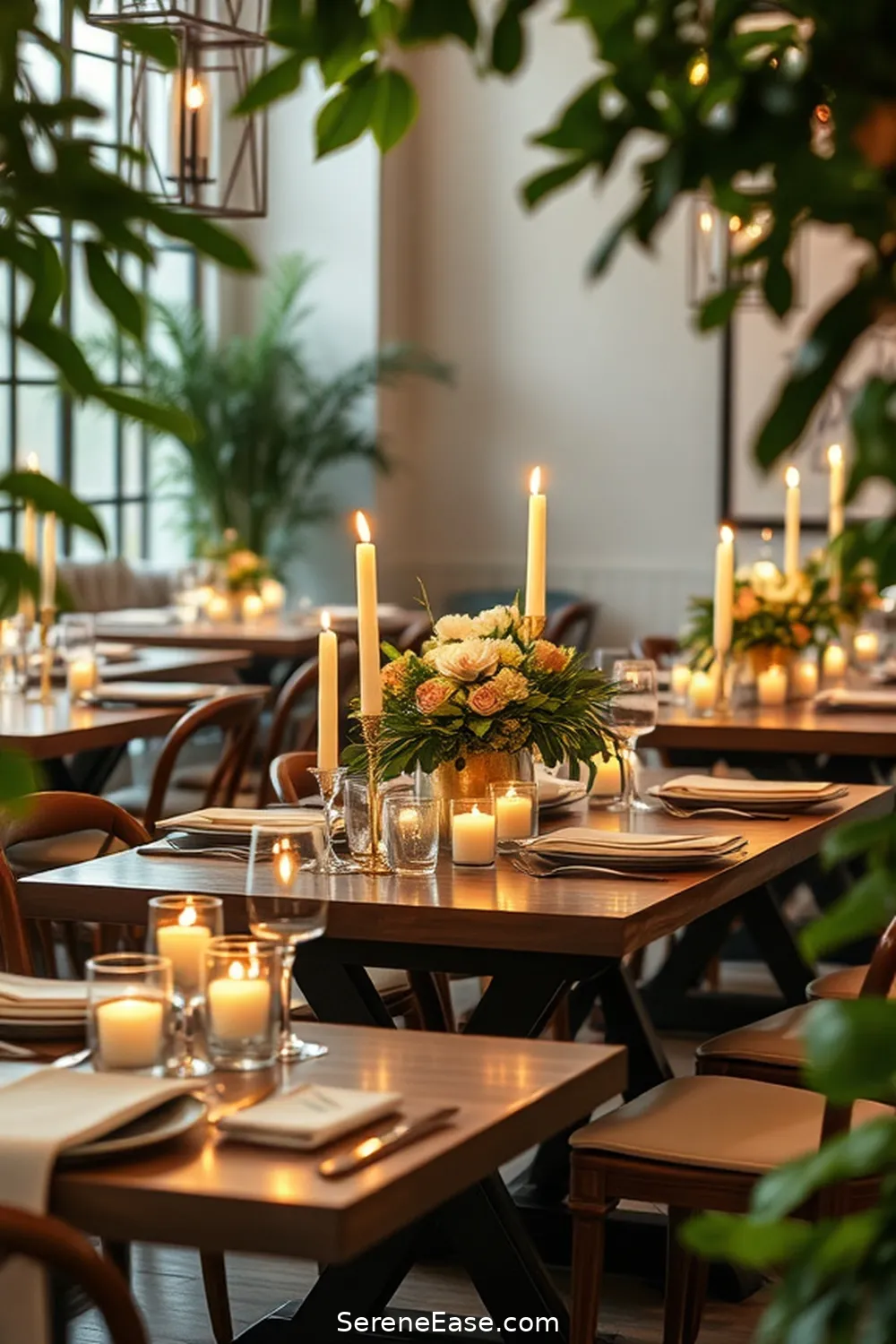 25 Stunning Metallic Accents to Elevate Industrial Dining Room Style 11 Gold Leaf Centerpieces for 25 Stunning Metallic Accents to Elevate Industrial Dining Room Style