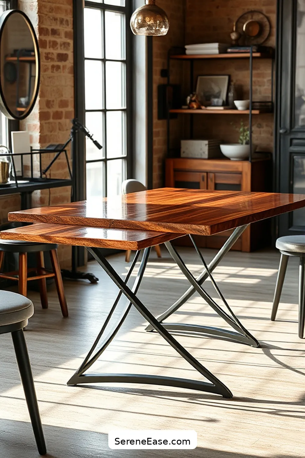 25 Stunning Metallic Accents to Elevate Industrial Dining Room Style 21 Iron Table Legs for 25 Stunning Metallic Accents to Elevate Industrial Dining Room Style