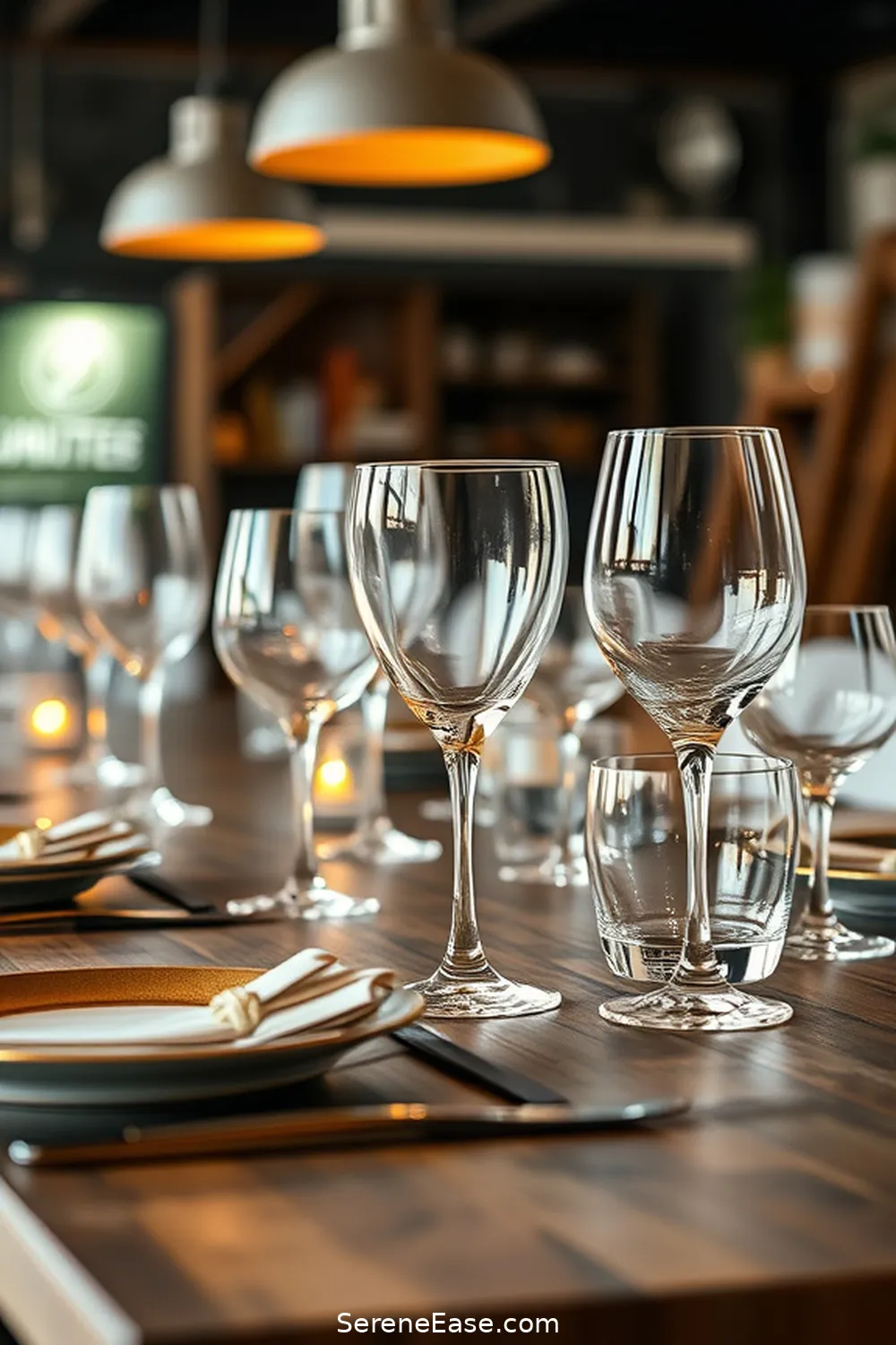 25 Stunning Metallic Accents to Elevate Industrial Dining Room Style 15 Reflective Glassware for 25 Stunning Metallic Accents to Elevate Industrial Dining Room Style