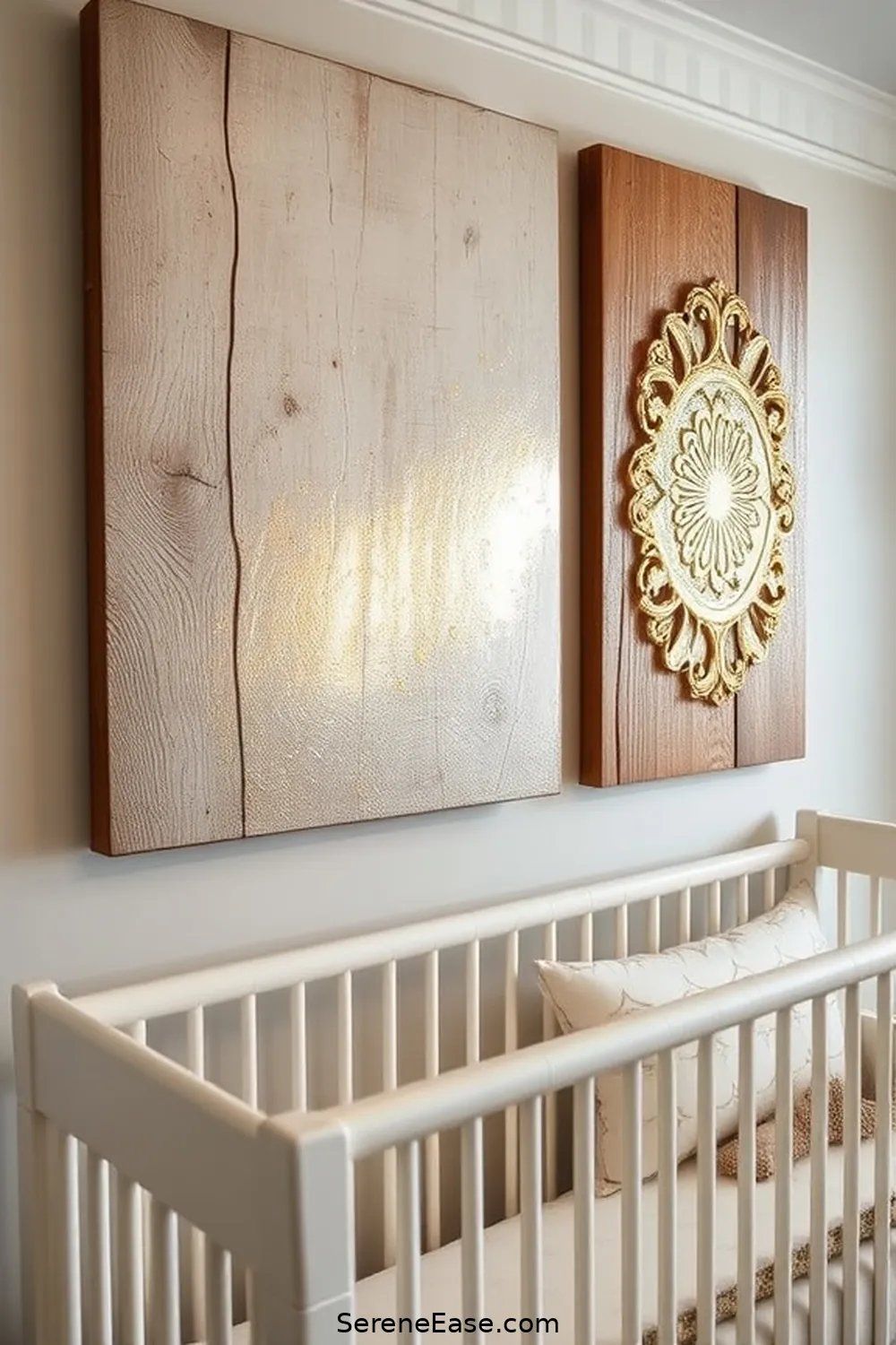 25 Ways Metallic Accents Enhance Rustic Nursery Style 3 Choosing Metallic Wall Art for 25 Ways Metallic Accents Enhance Rustic Nursery Style