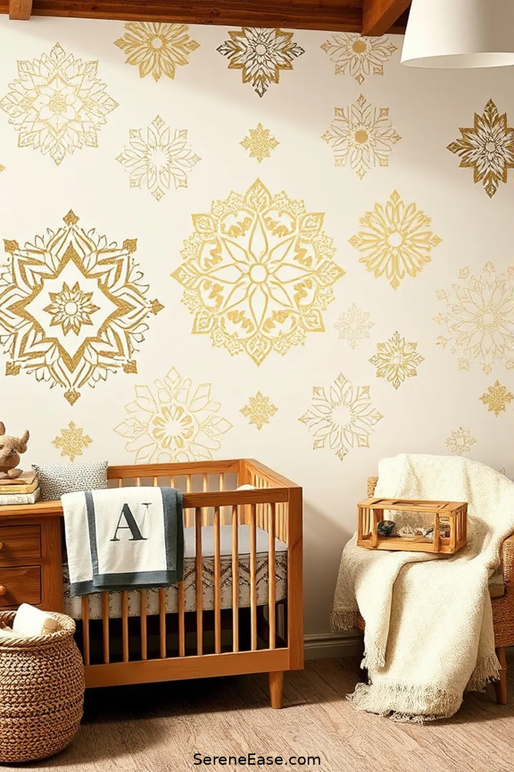 25 Ways Metallic Accents Enhance Rustic Nursery Style 14 Choosing Metallic Wall Decals for 25 Ways Metallic Accents Enhance Rustic Nursery Style