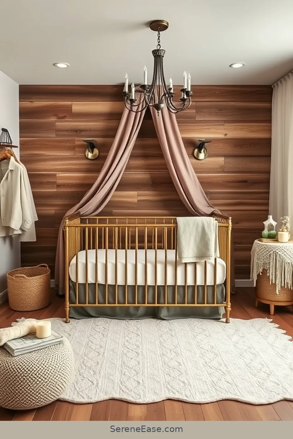25 Ways Metallic Accents Enhance Rustic Nursery Style 2 Incorporating Metallic Crib Accents for 25 Ways Metallic Accents Enhance Rustic Nursery Style