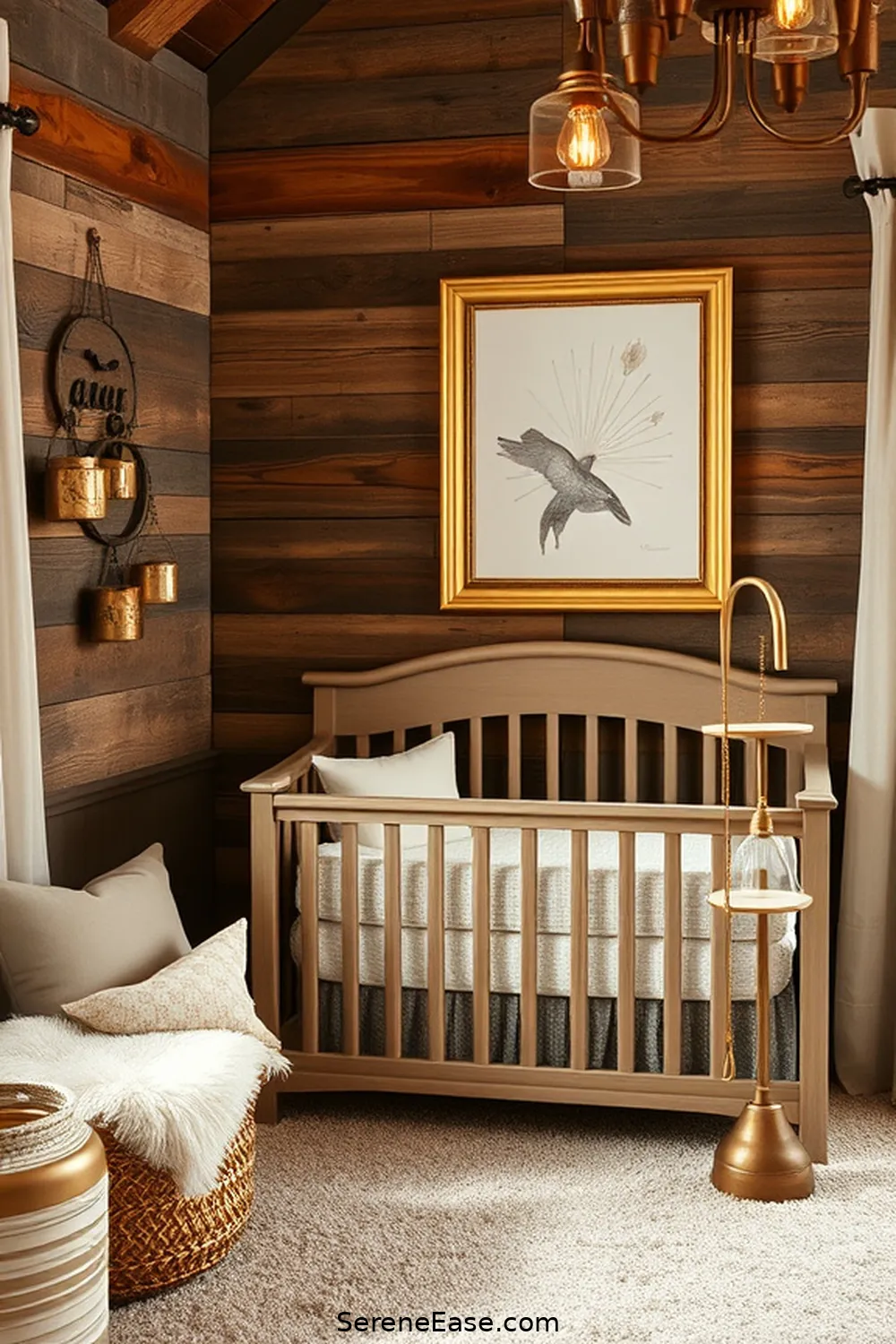 25 Ways Metallic Accents Enhance Rustic Nursery Style 22 Selecting Metallic Nursery Accessories for 25 Ways Metallic Accents Enhance Rustic Nursery Style