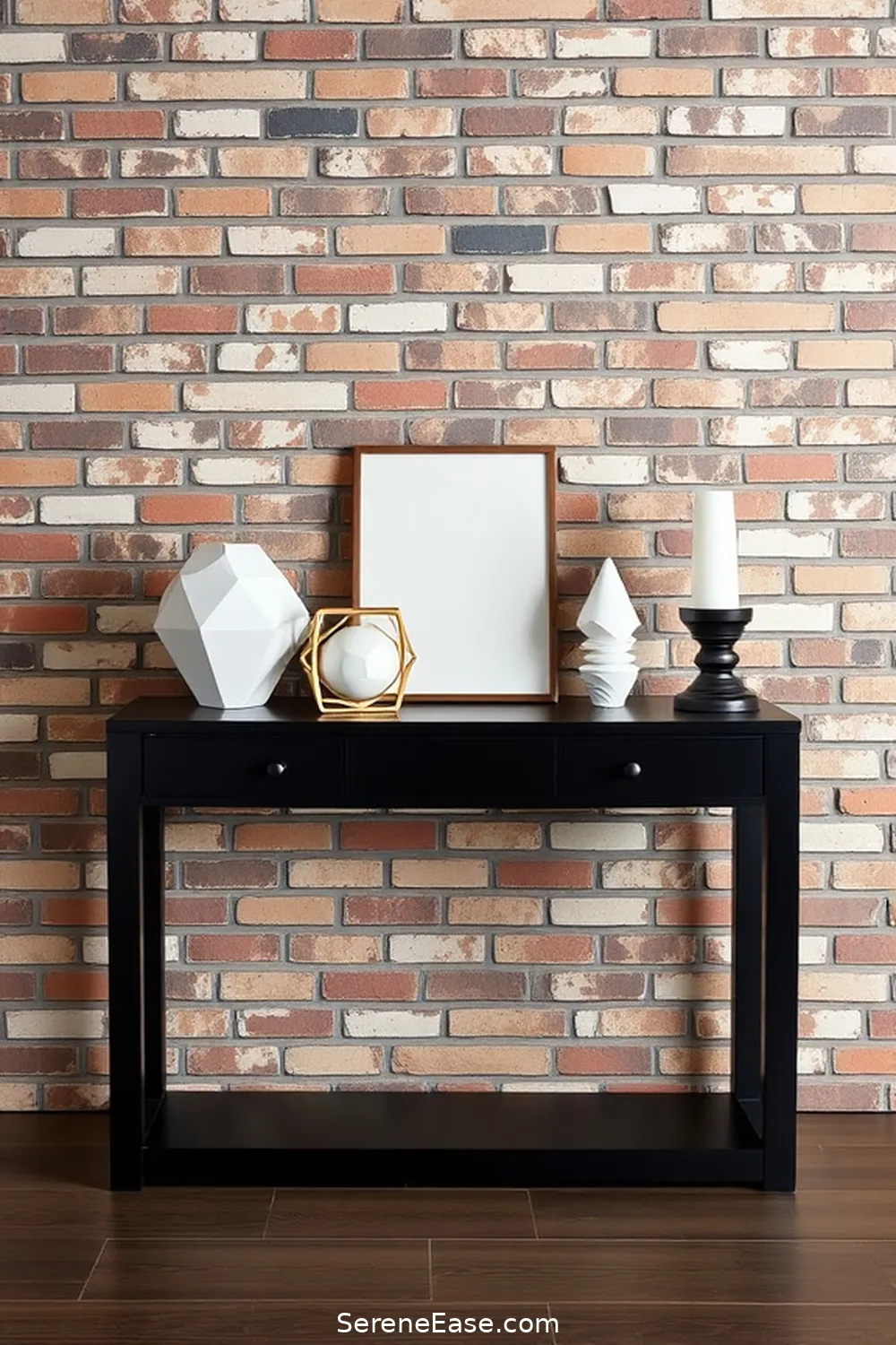 25 Ways to Achieve Black and White Industrial Style in Your Hallway 21 Choose a Black Console Table for 25 Ways to Achieve Black and White Industrial Style in Your Hallway