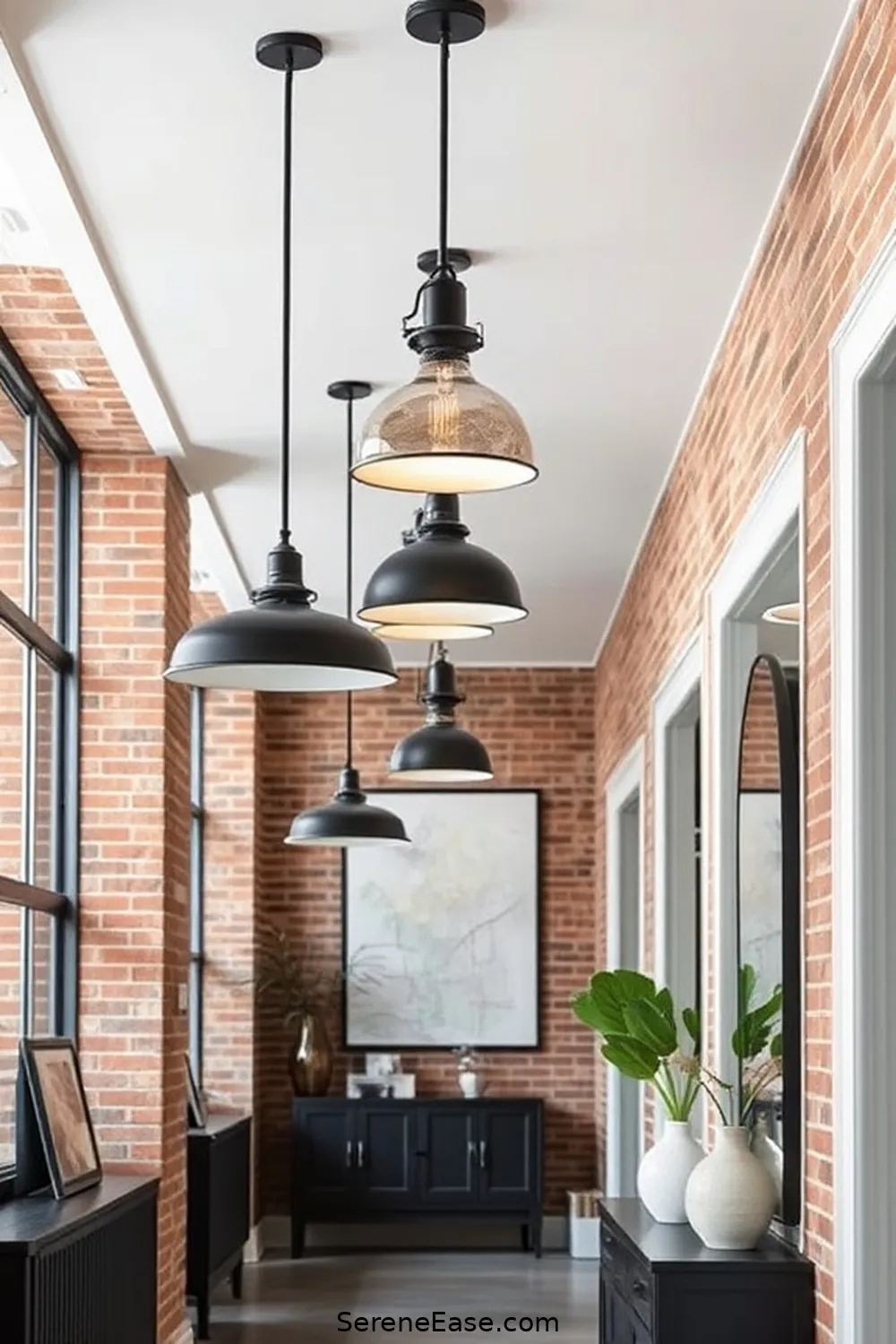 25 Ways to Achieve Black and White Industrial Style in Your Hallway 4 Select Statement Lighting Fixtures for 25 Ways to Achieve Black and White Industrial Style in Your Hallway